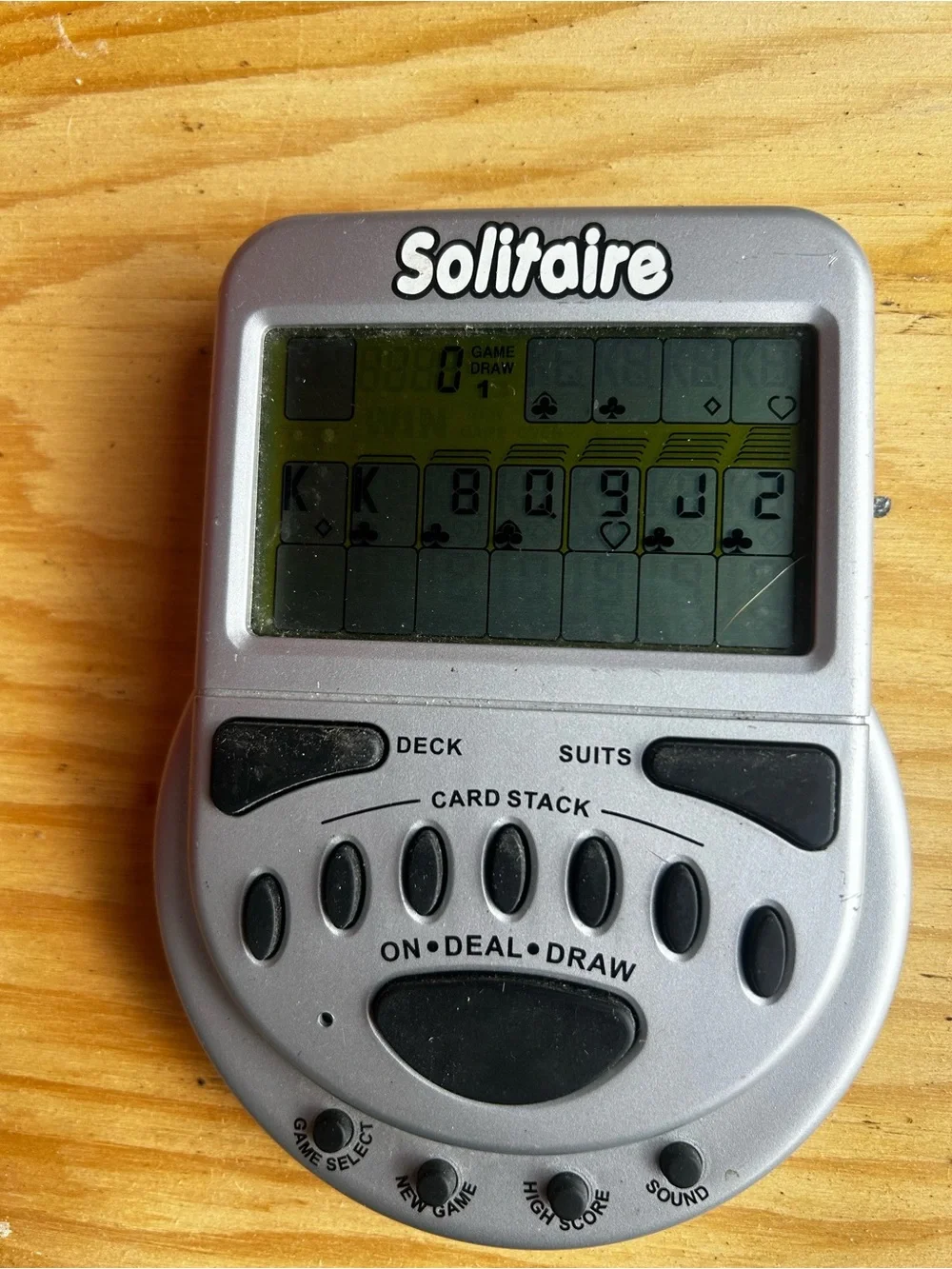 Solitaire Portable Electronic Game - Silver with Black Buttons